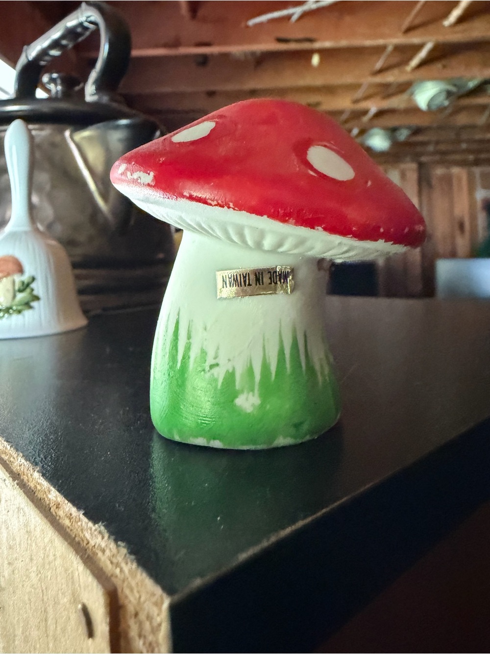Vintage Ceramic Mushroom Figurine - Picture 2 of 3